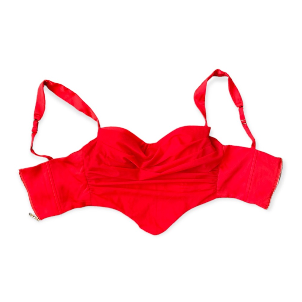 OH POLY SEXY RED CORSET TOP